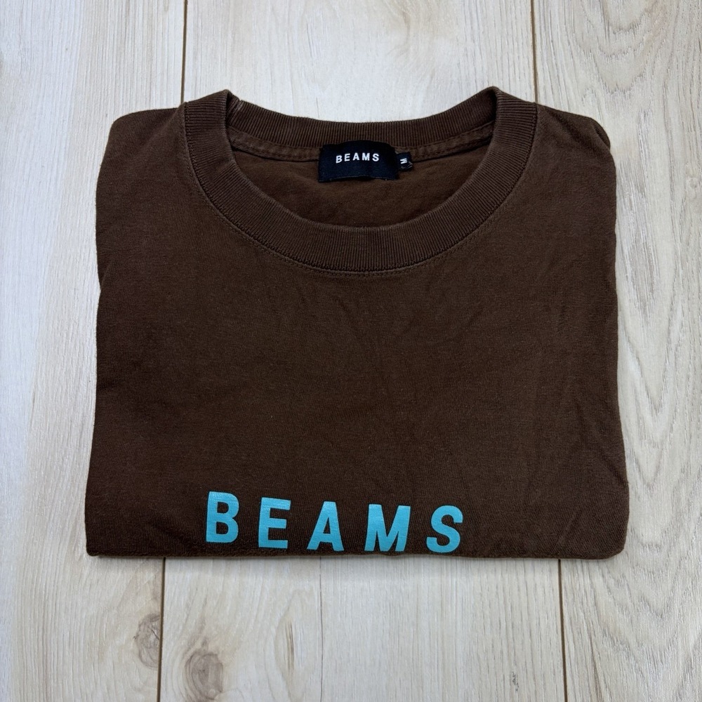 BEAMS Logo Japan Limited Edition T-Shirt Mens size medium Brown